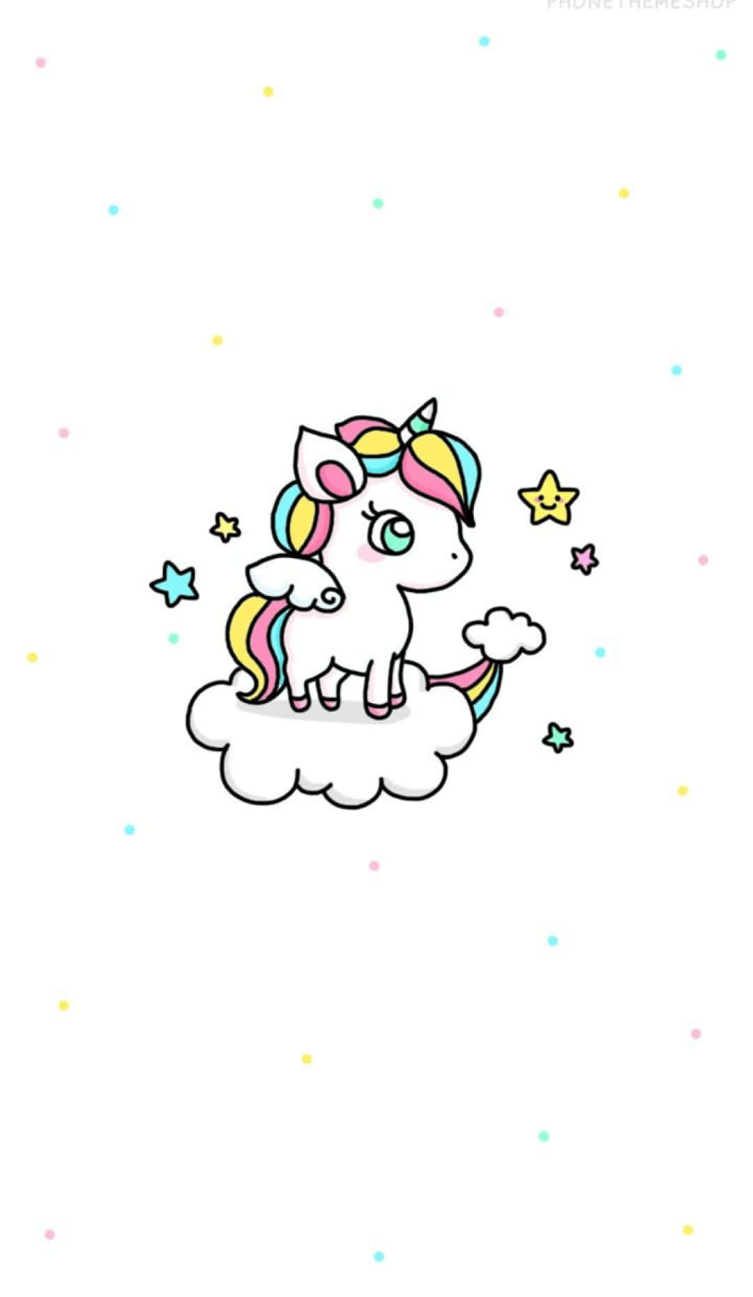 Kawaii Cute Minimalist Unicorn Picture