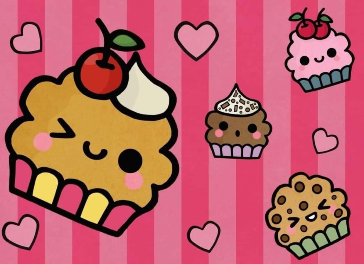 Download A Cute and Colorful Kawaii Dessert Explosion Wallpaper ...