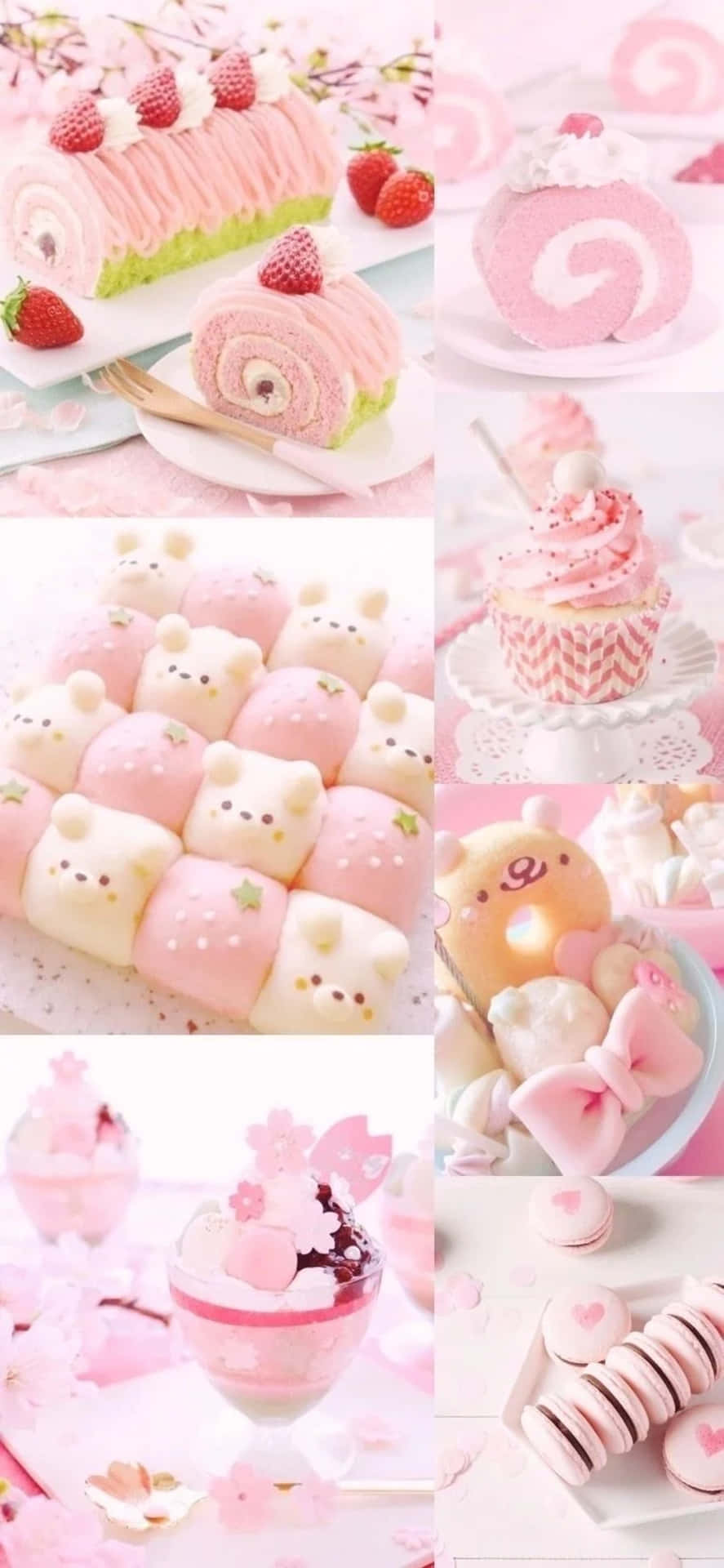 Adorable Kawaii Dessert Collection Wallpaper