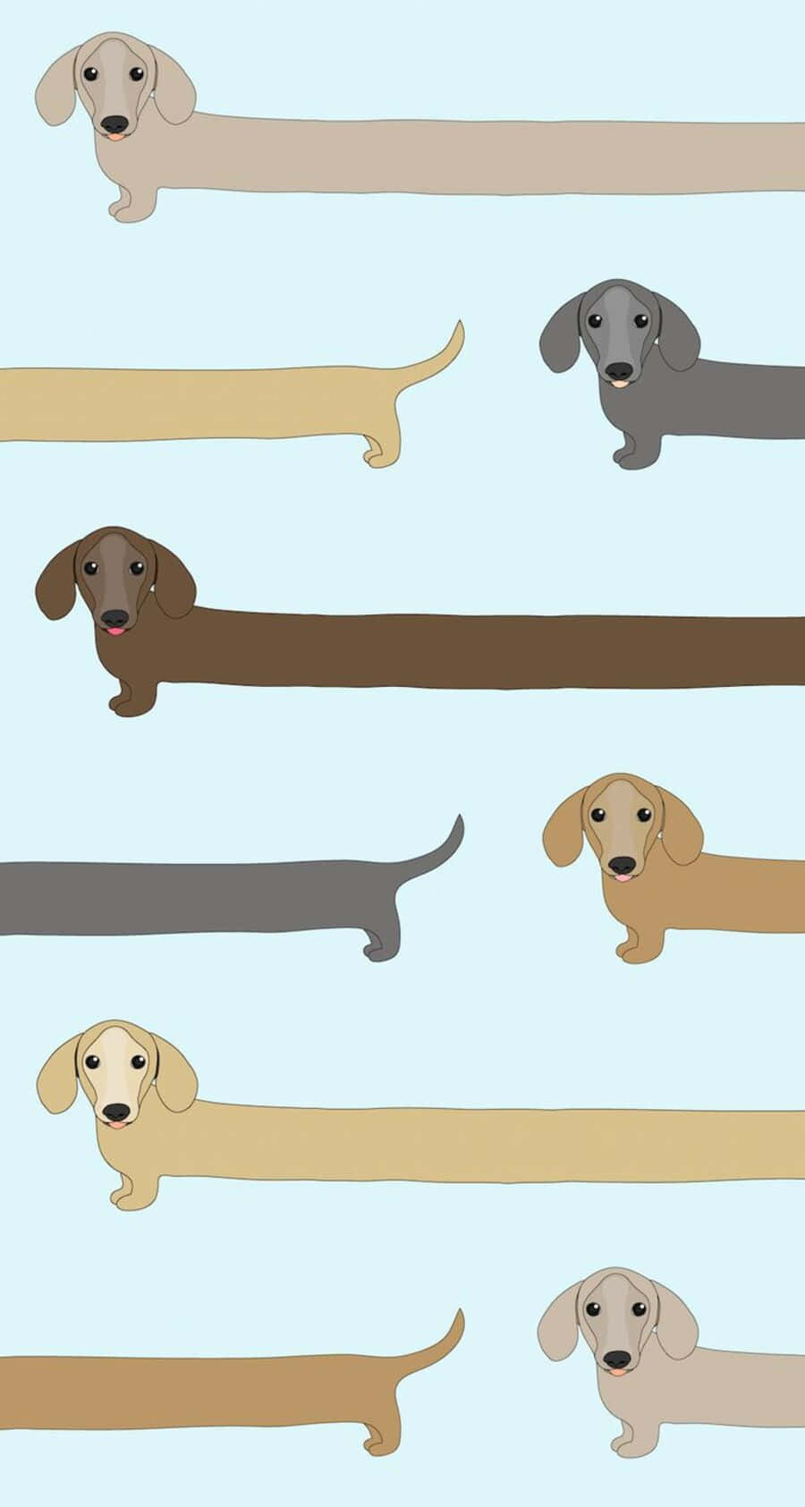 Adorable Kawaii Dog Illustration Wallpaper