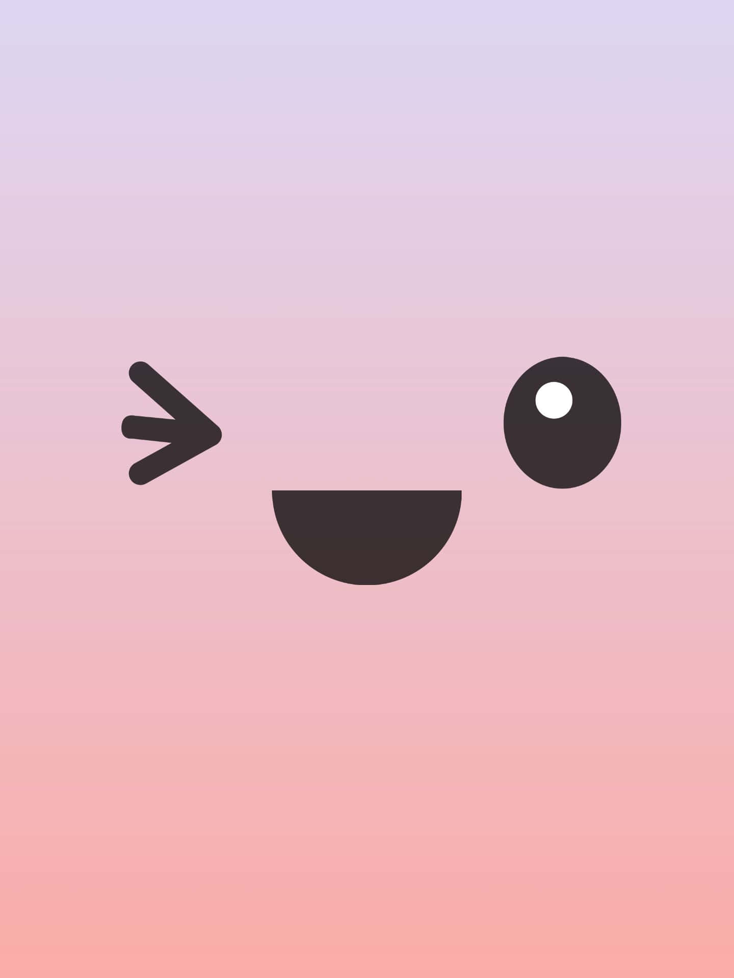Download Kawaii Emoticon on Pink Background Wallpaper | Wallpapers.com