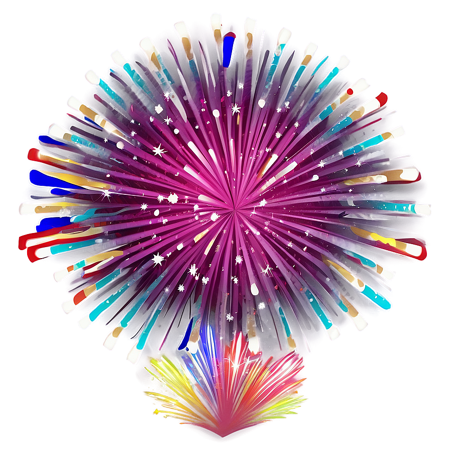 Kawaii Fireworks Display Png Eax3 PNG