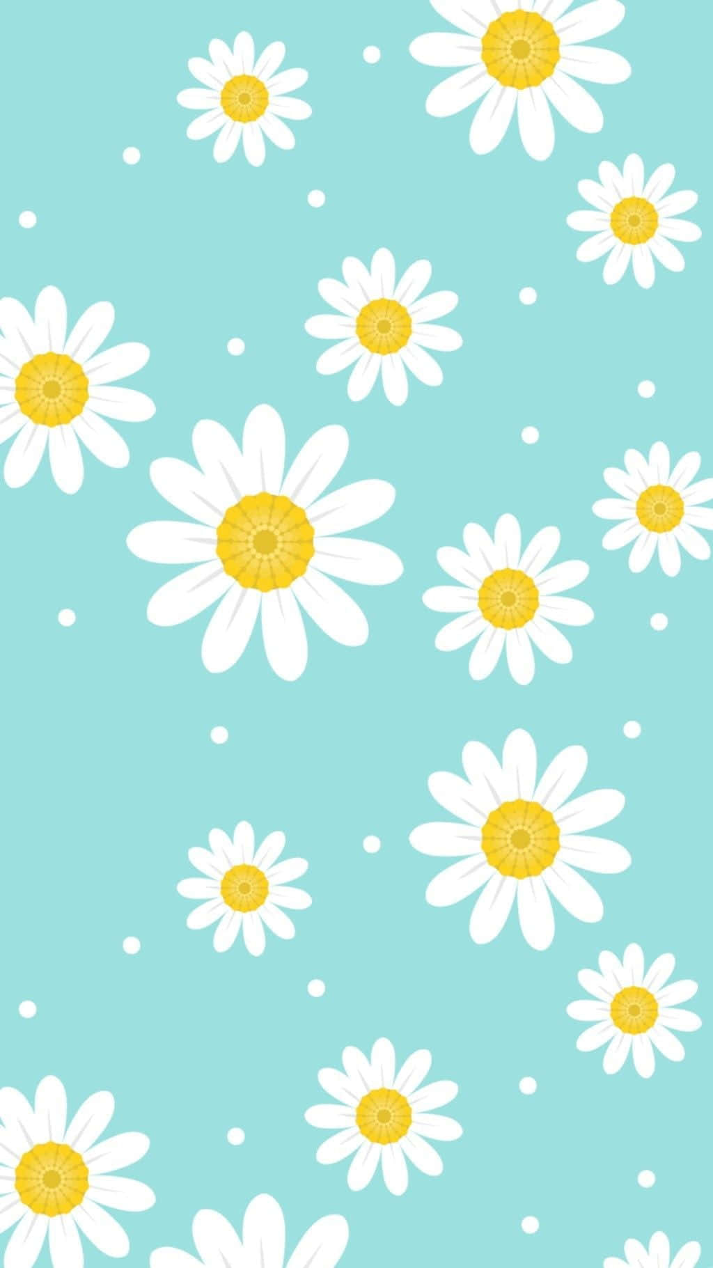 Cute and Colorful Kawaii Flower with a Smiling Face Wallpaper
