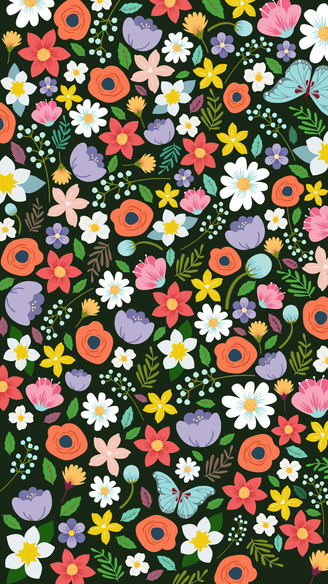 Kawaii Flower: A Vibrant Splash of Joy! Wallpaper