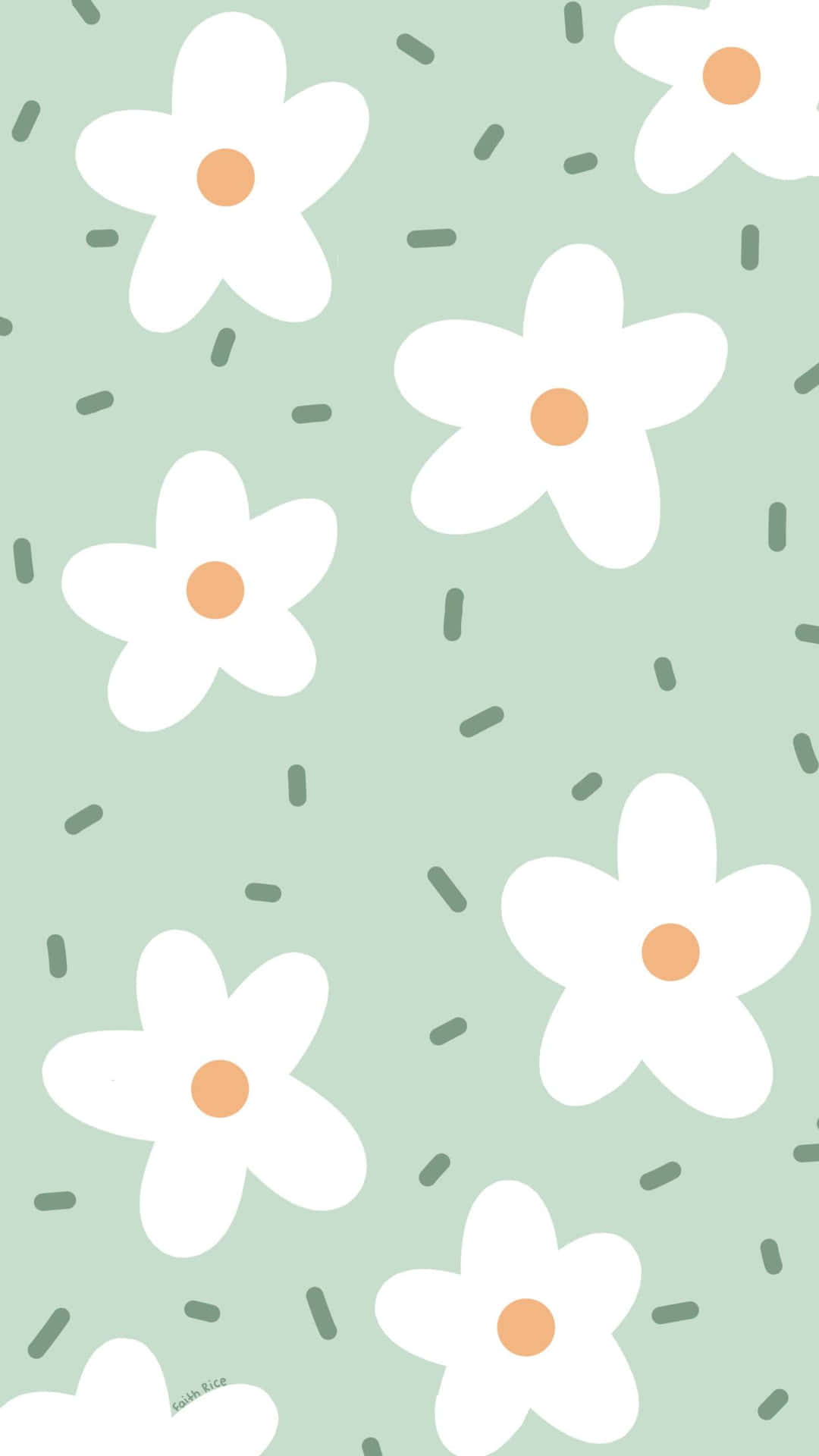 Adorable Kawaii Flower Blossoming with Joy Wallpaper