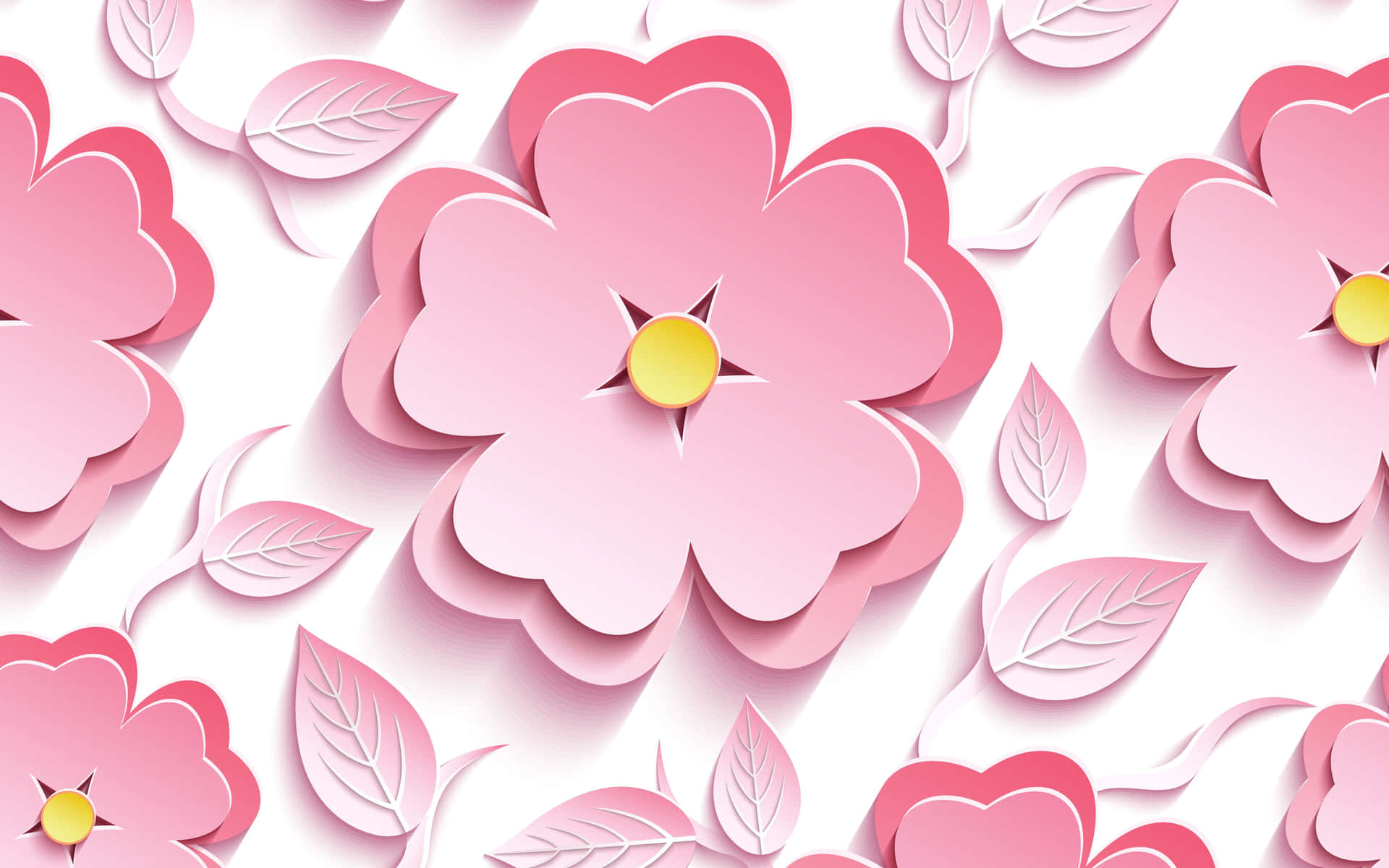 Adorable Kawaii Flower Blossoming with Joy Wallpaper