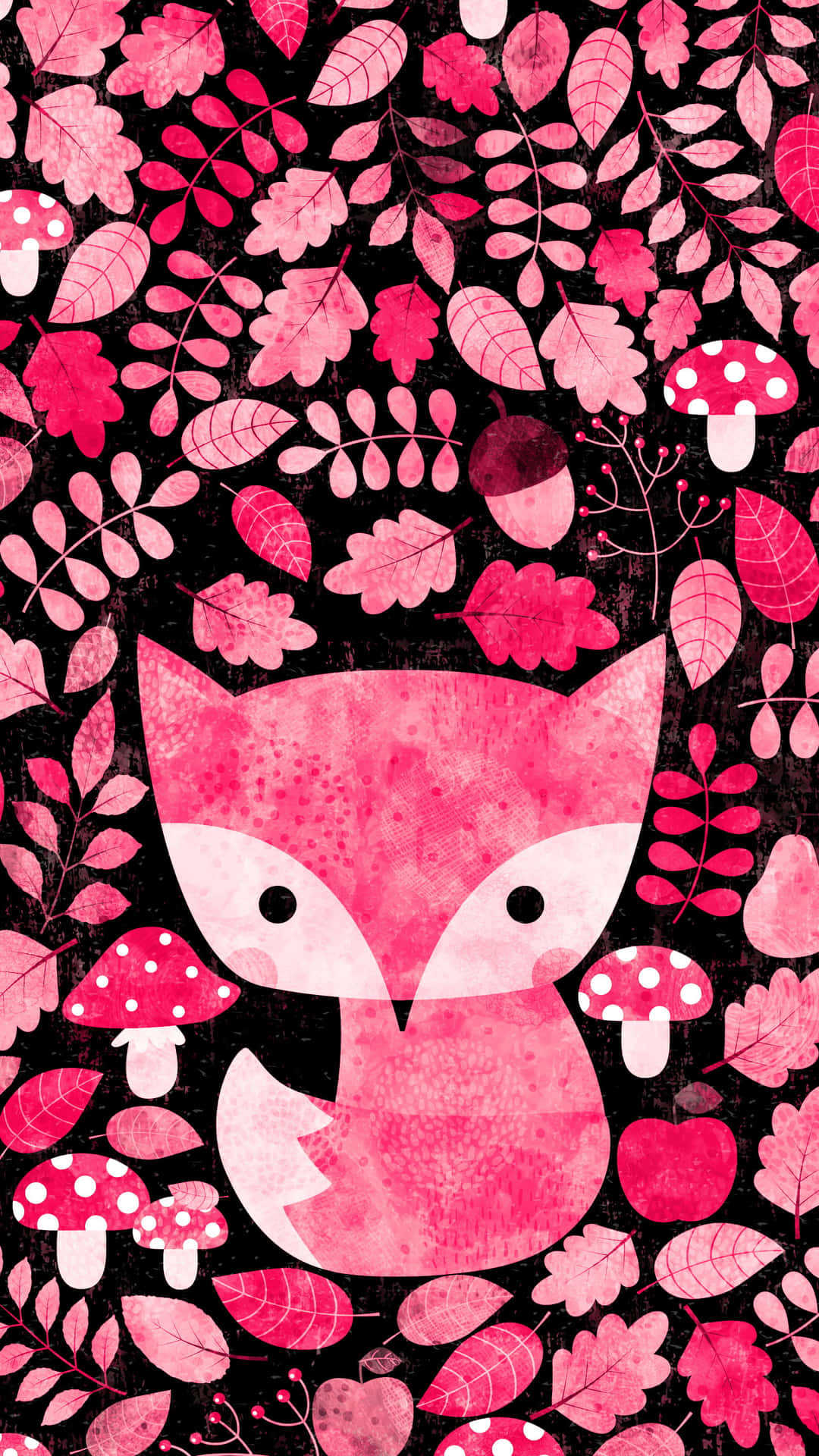 Cute Kawaii Fox Illustration Wallpaper