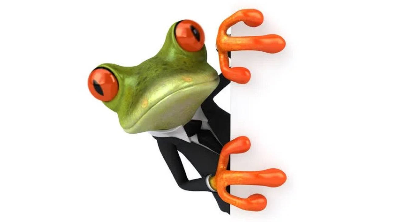Kawaii Frog In A Suit Wallpaper