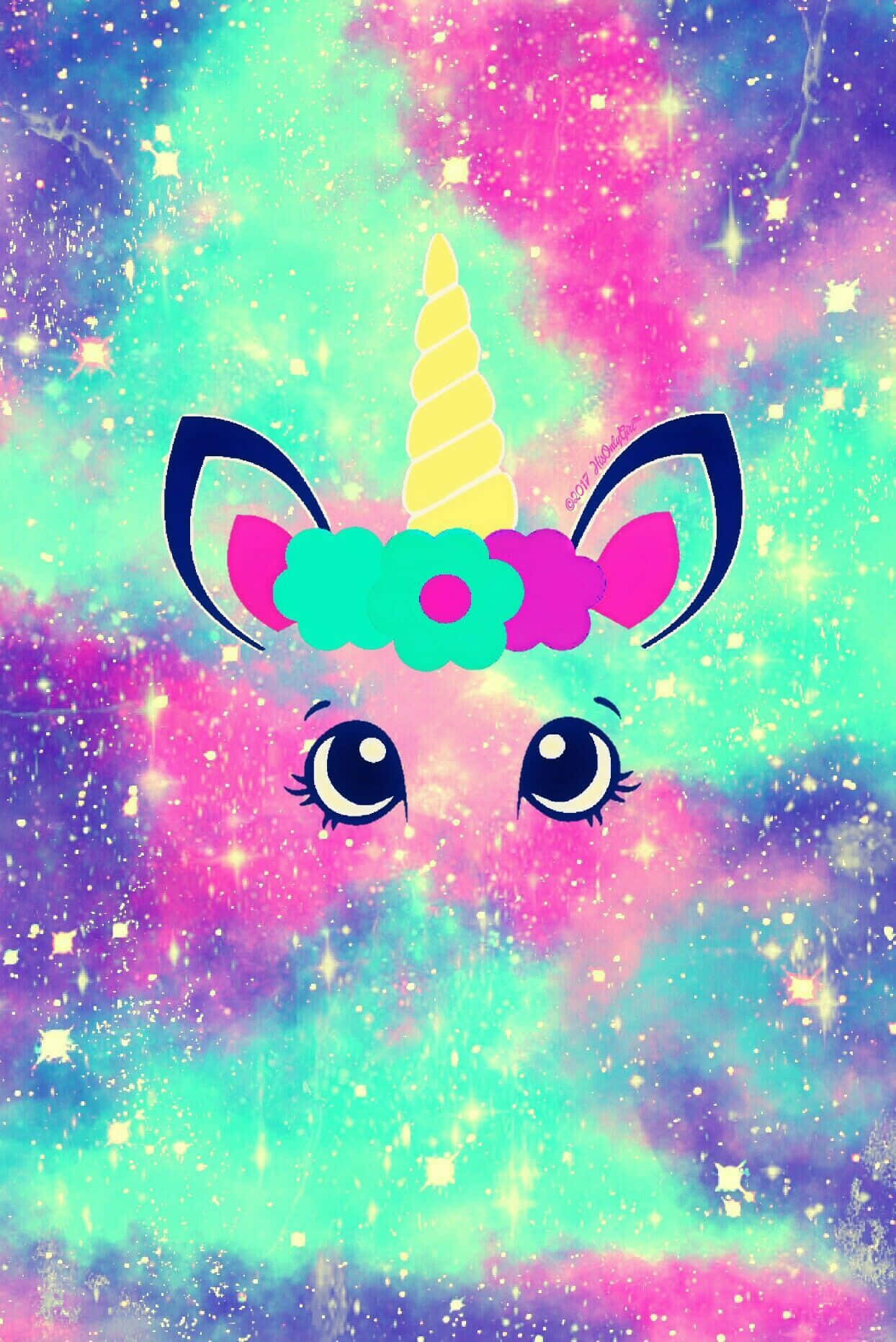 Explore the wonders of the universe with Kawaii Galaxy. Wallpaper