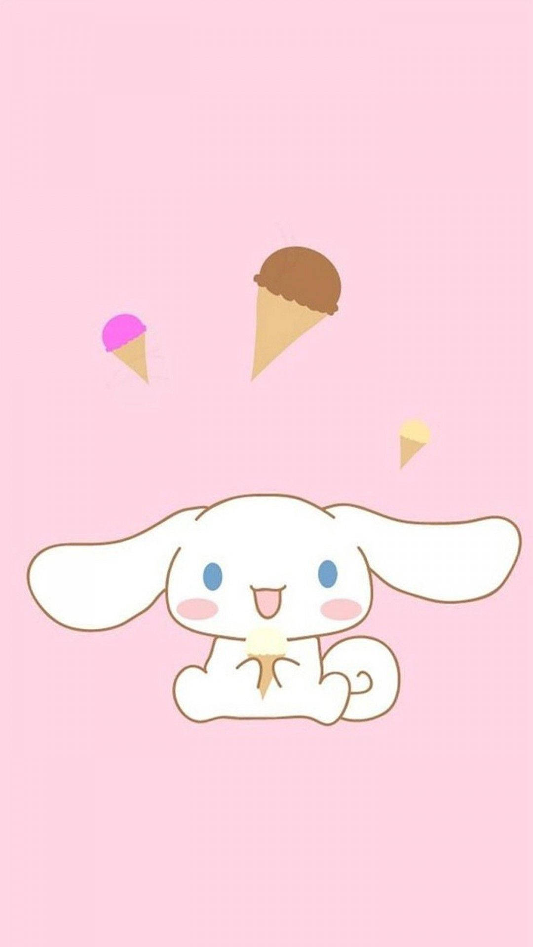 Kawaii Hd Cinnamoroll Eating Ice Cream Wallpaper