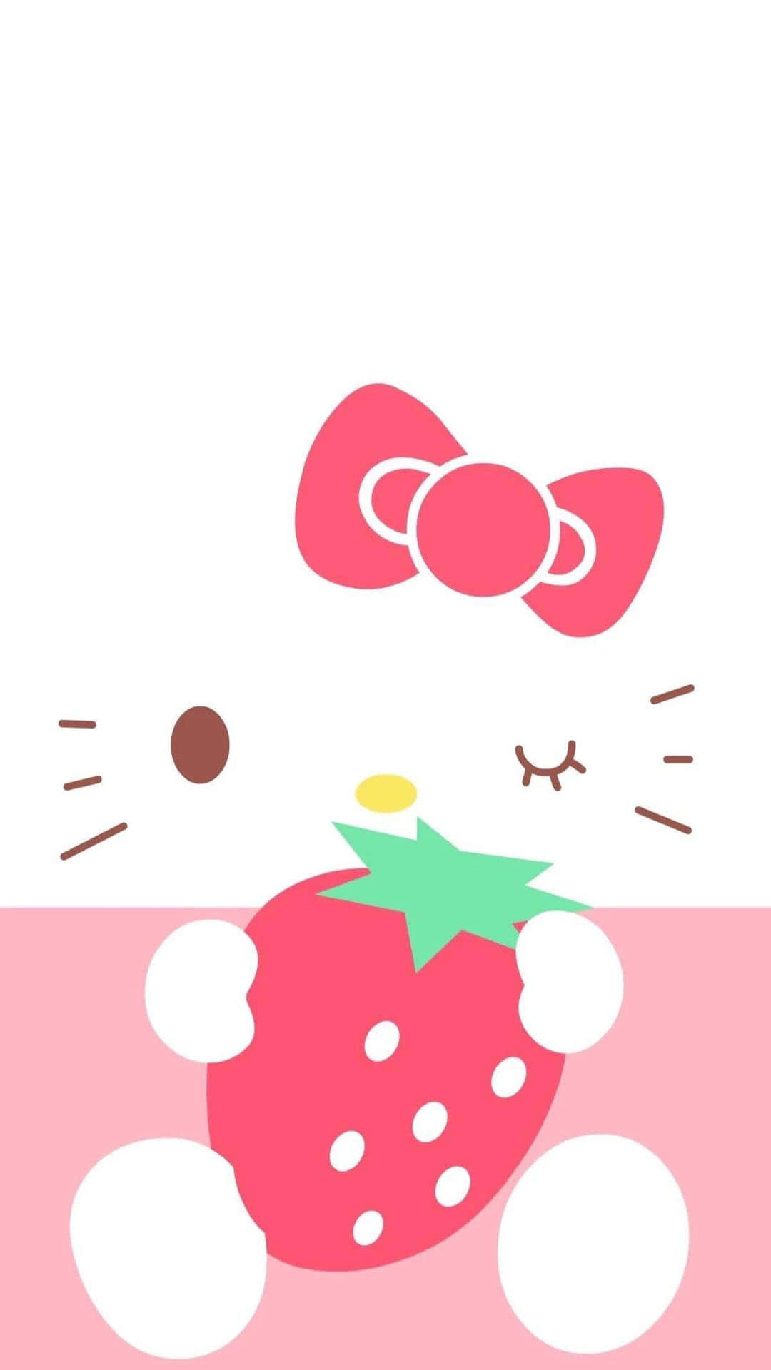 Kawaii Hello Kitty surrounded by her adorable friends Wallpaper
