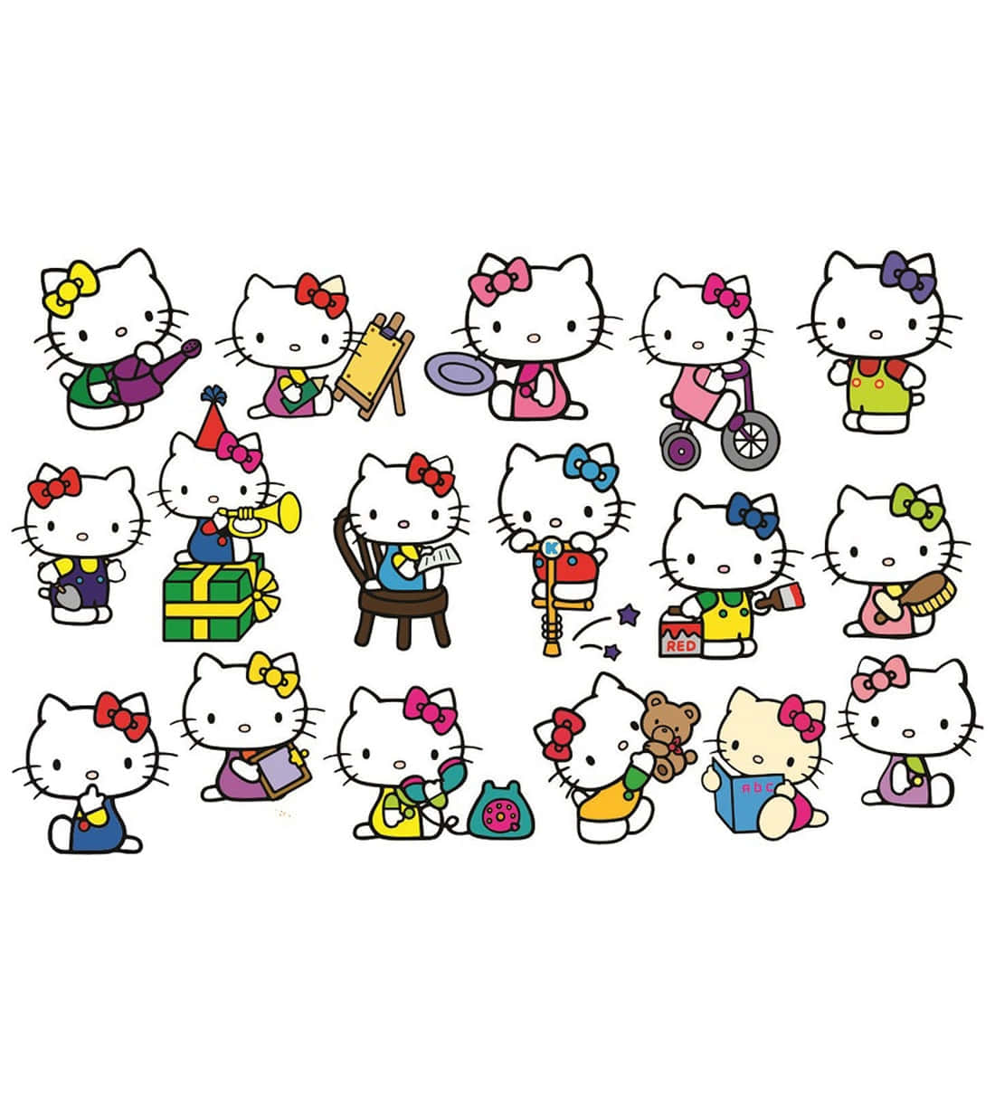 Fondode Pantalla De Hello Kitty Kawaii Adorable Y Encantador Fondo de pantalla