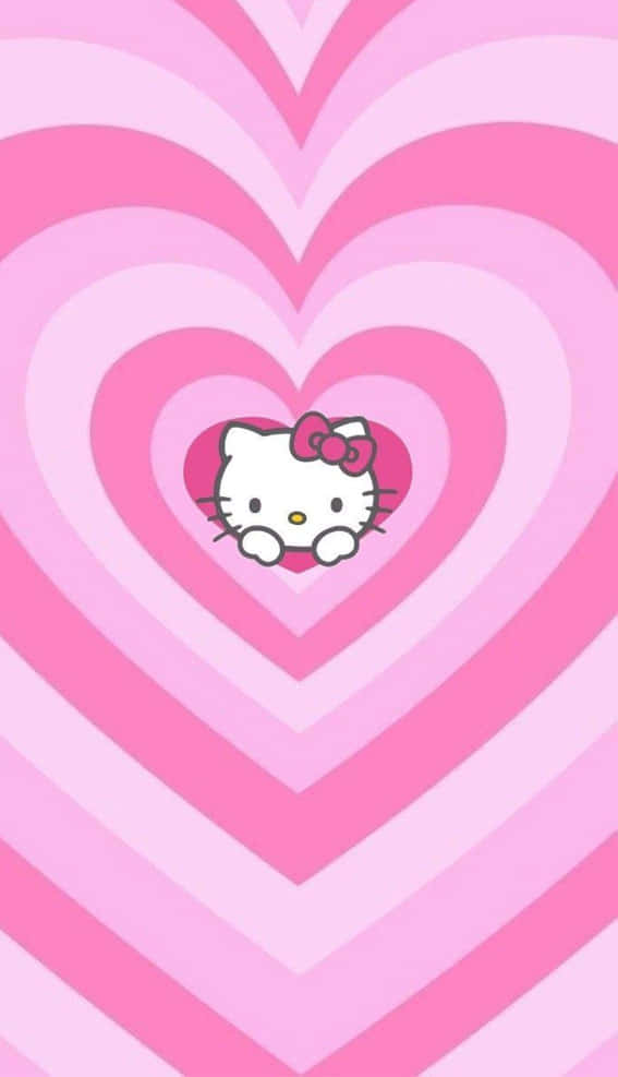 Download Charmingly Cute Hello Kitty In Kawaii Style Wallpaper