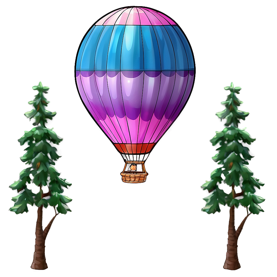 Download Kawaii Hot Air Balloon Png 05062024 | Wallpapers.com