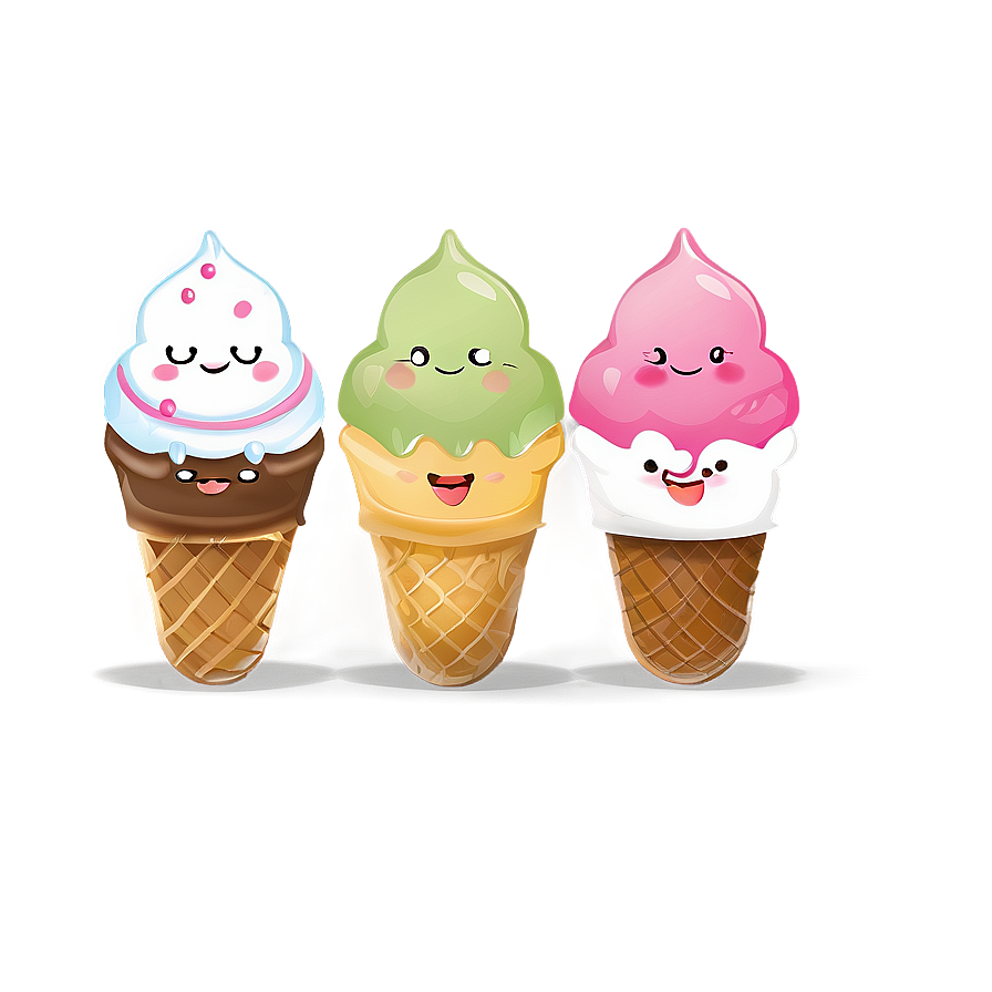 Download Kawaii Ice Cream Graphics Png 05062024 | Wallpapers.com