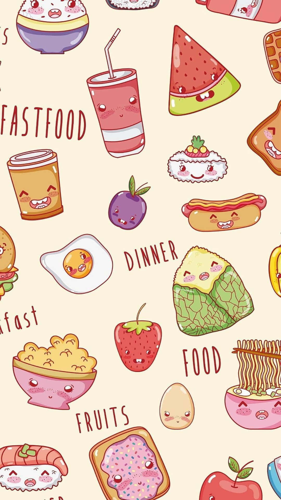 Kawaii Japanese Food Wallpaper Wallpaper