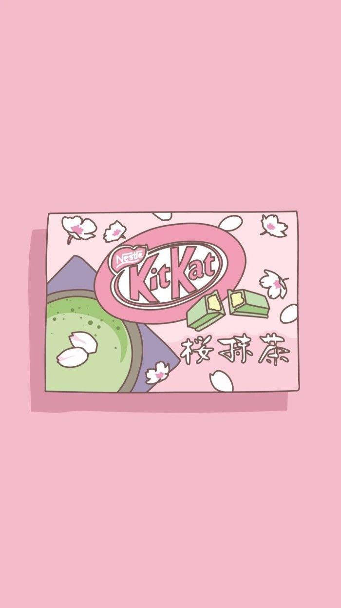 Artede Kitkat Kawaii Para Iphone Fondo de pantalla