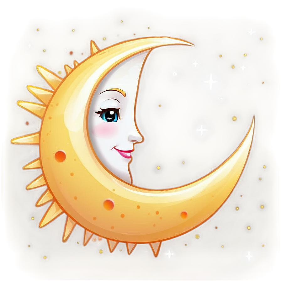 Kawaii Moon And Sun Png Vvi55 PNG