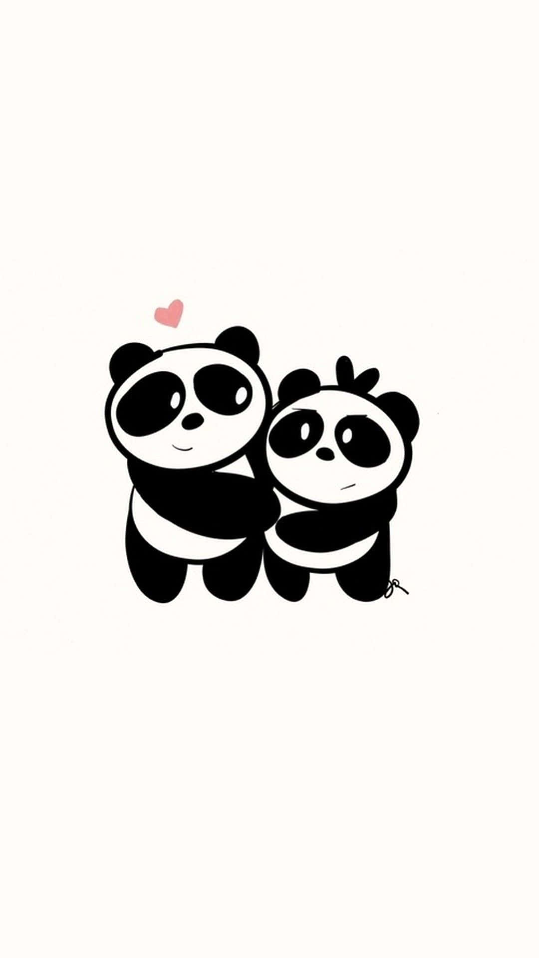 Gently Adorable: A Cute Kawaii Panda" Wallpaper