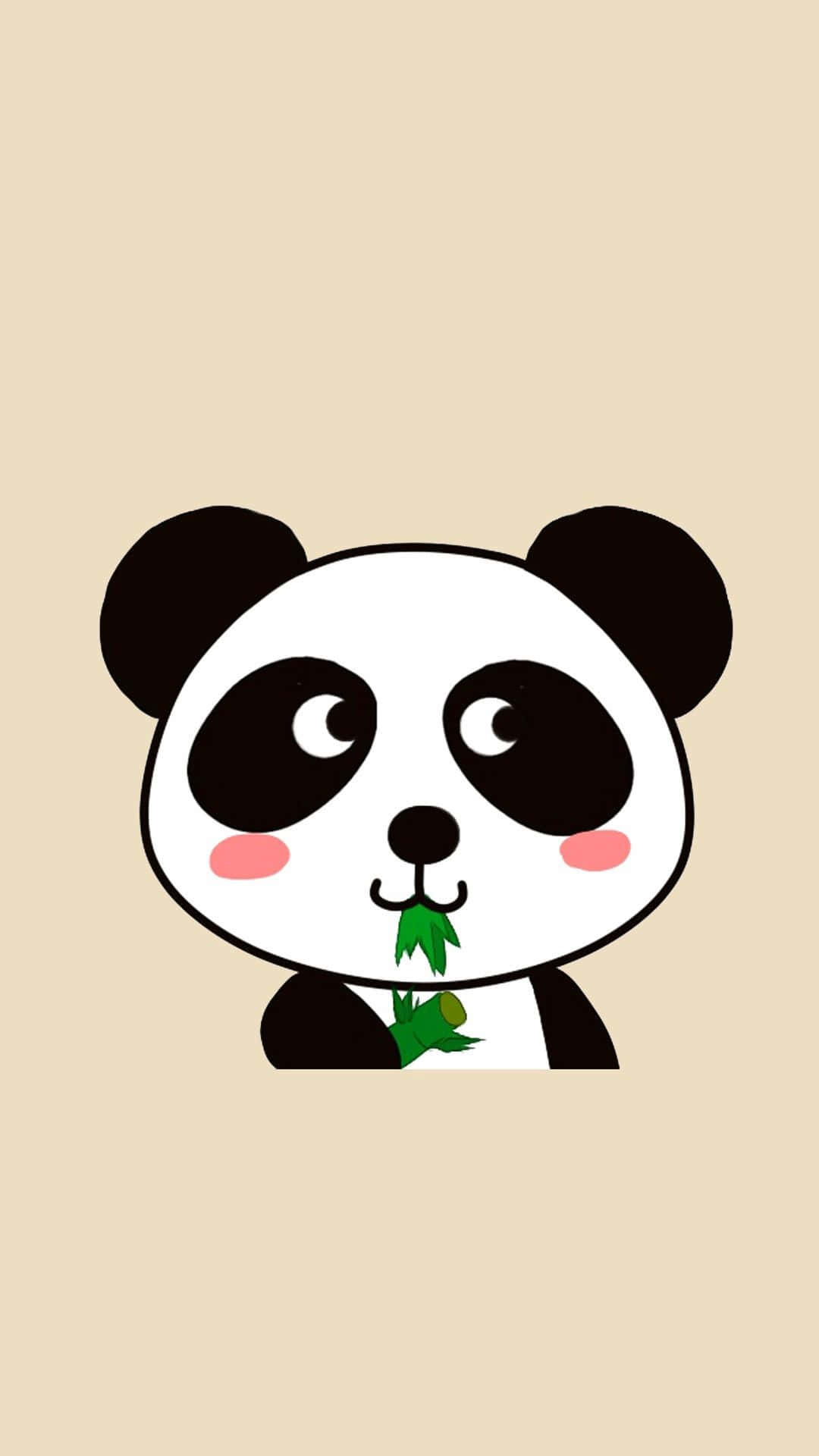 Smiling Kawaii Panda Wallpaper