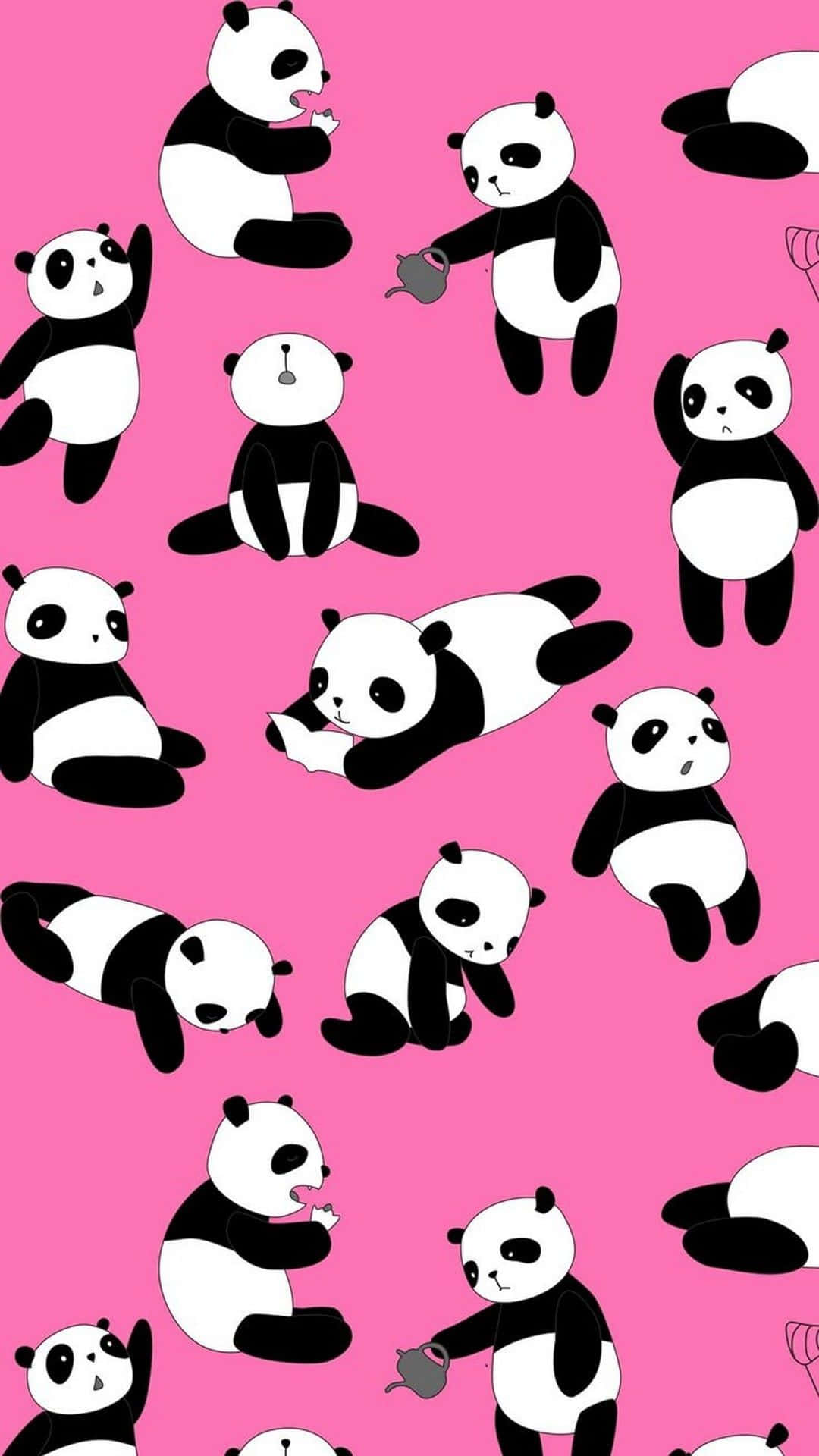 "Adorable Kawaii Panda Wallpaper" Wallpaper