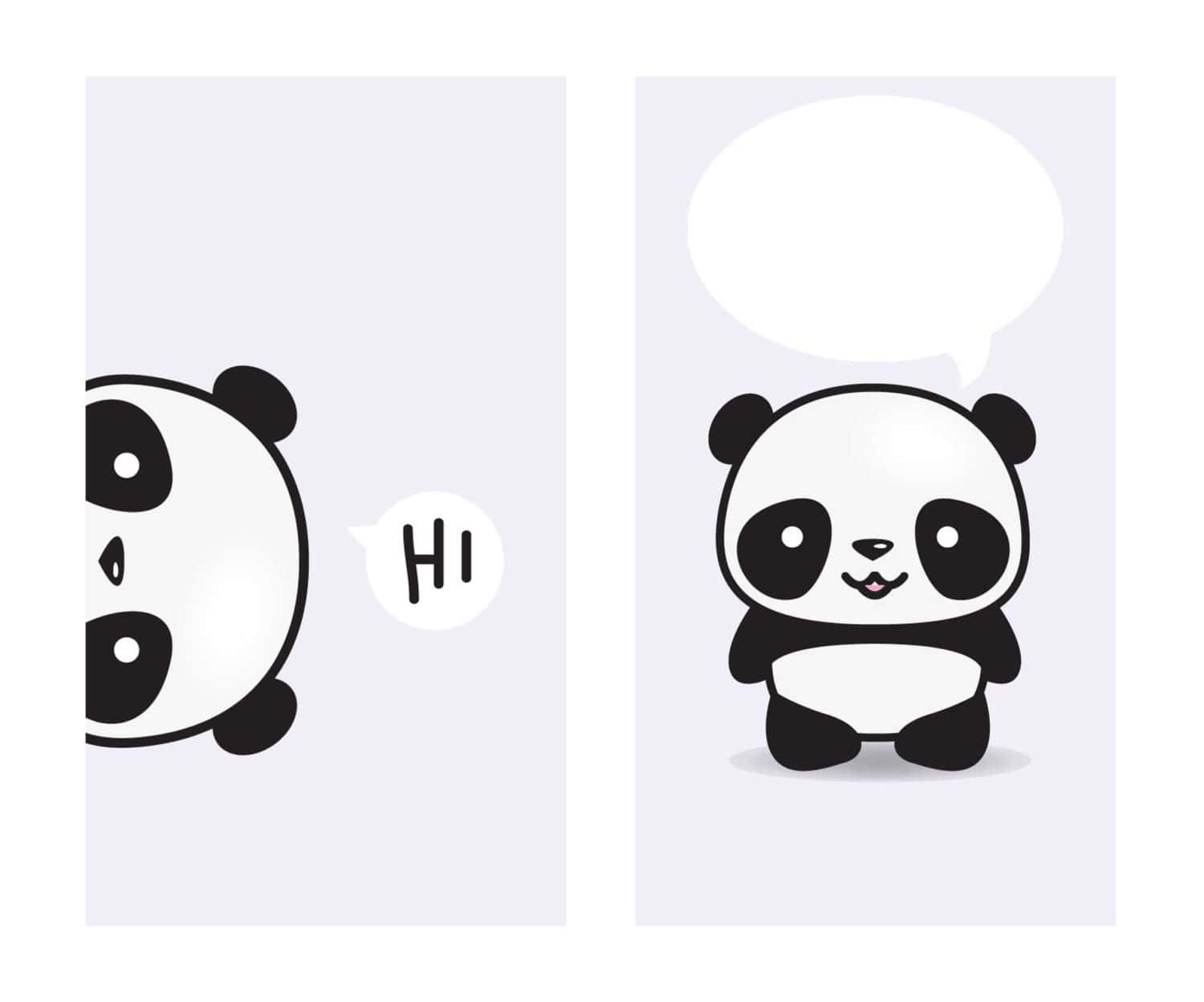 This Kawaii Panda is Ready to Play Wallpaper