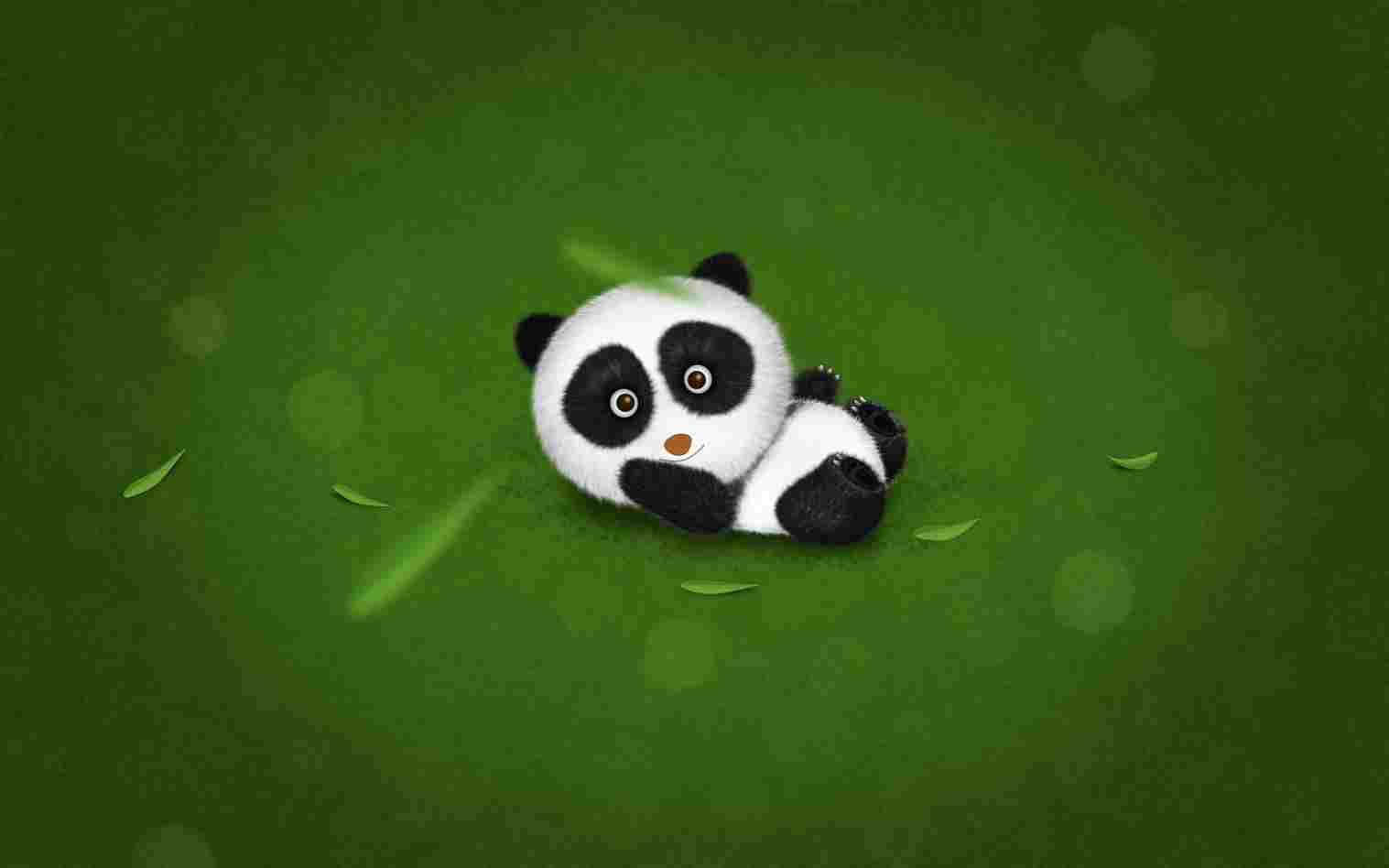 Adorable and Kawaii, Panda is the Symbol of Happiness" Wallpaper