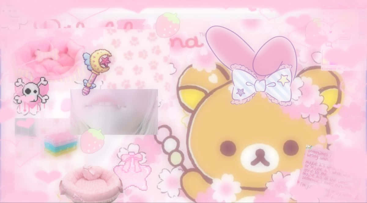 Kawaii Pastel Bear Theme Wallpaper
