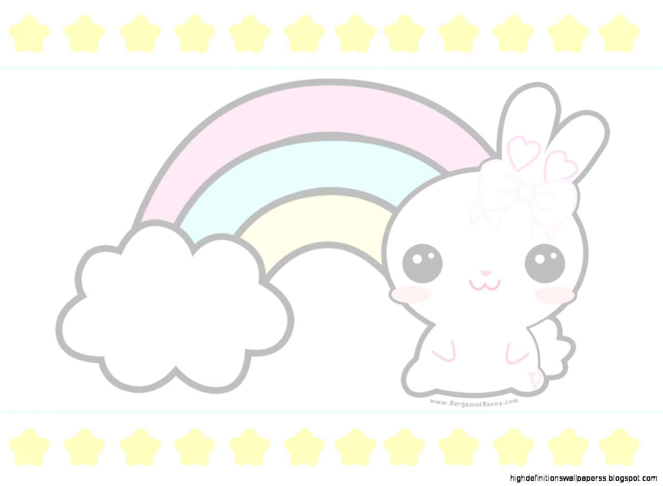 Kawaii Pastel Bergamot Bunny Wallpaper