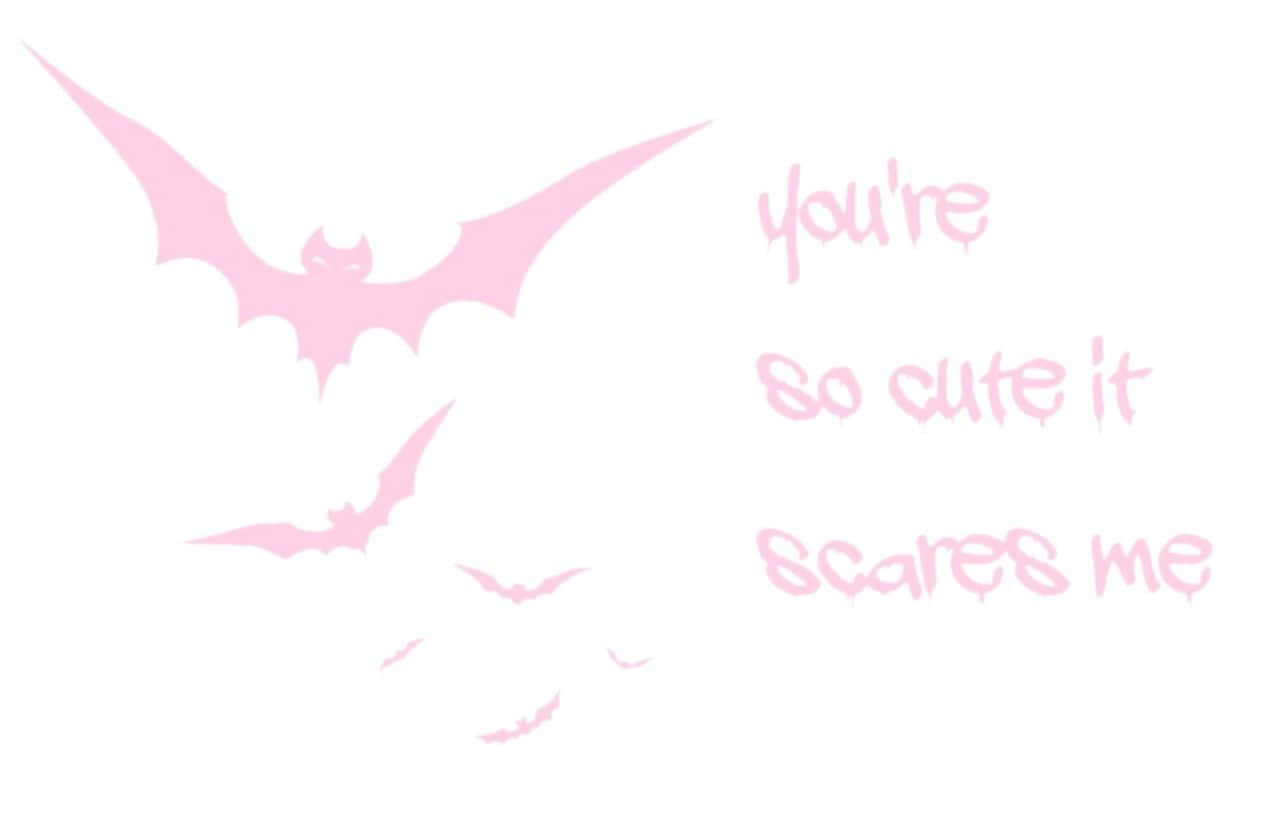 Kawaii Pastel Pink Bats Wallpaper