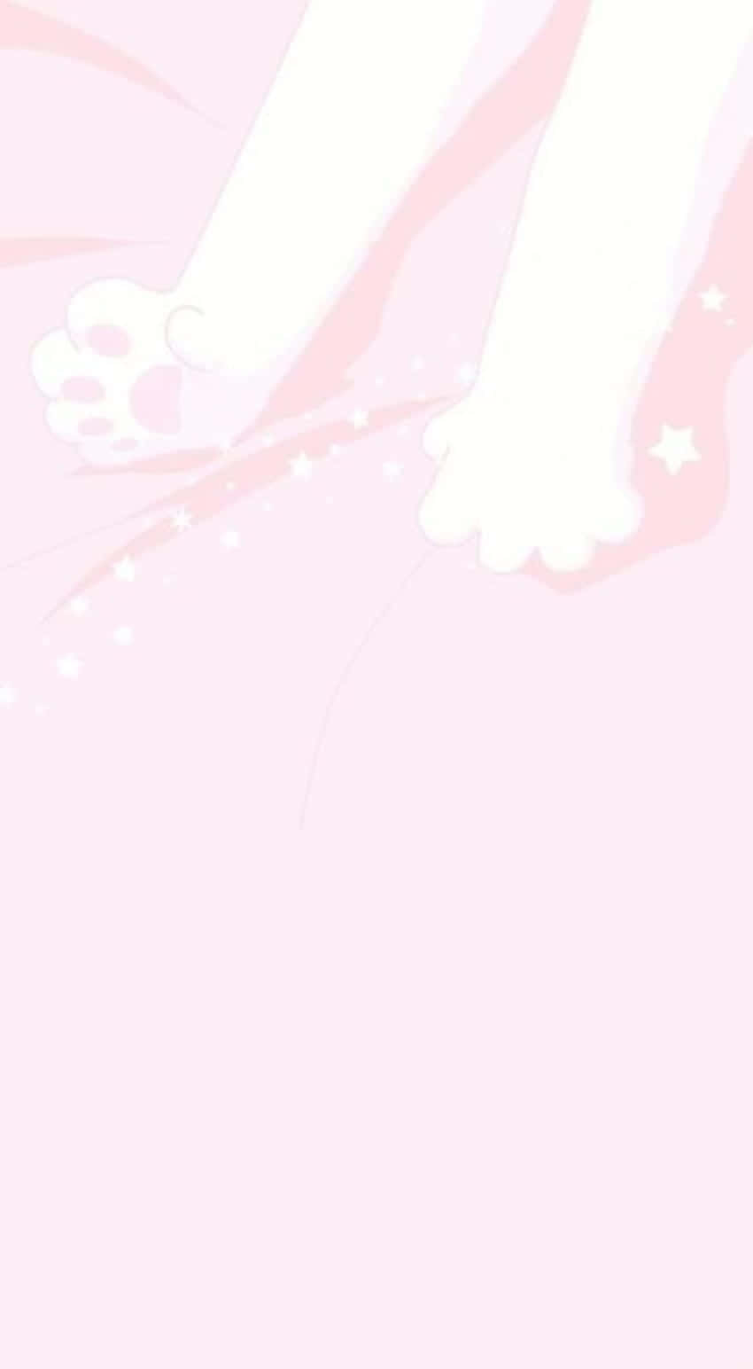 Kawaii Pastel Paws Background Wallpaper