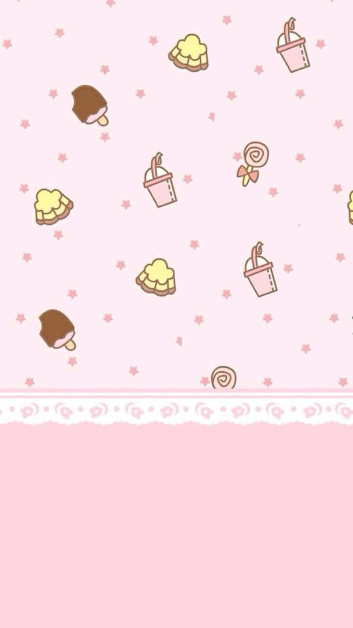 Kawaii Pastel Sweet Desserts Wallpaper
