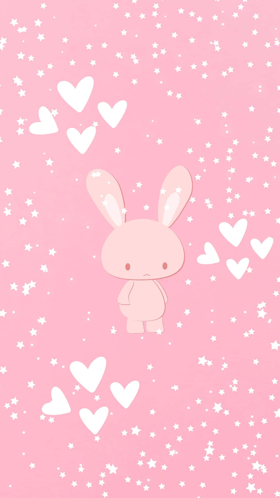 Kawaii Pink Bunny Aesthetic Wallpaper Wallpaper