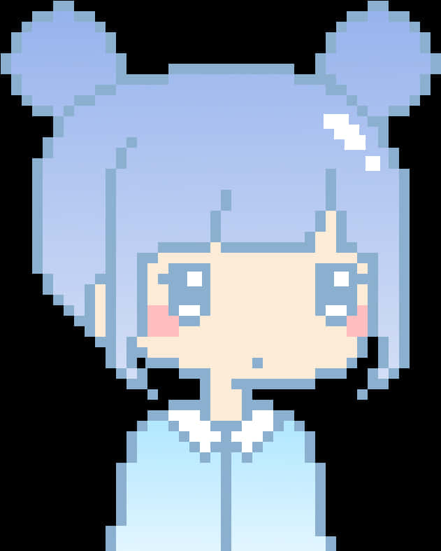 Kawaii Pixel Girl Avatar PNG