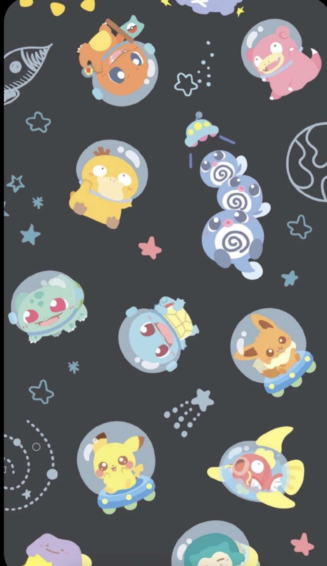 Kawaii Pokemon Pattern Wallpaper Wallpaper