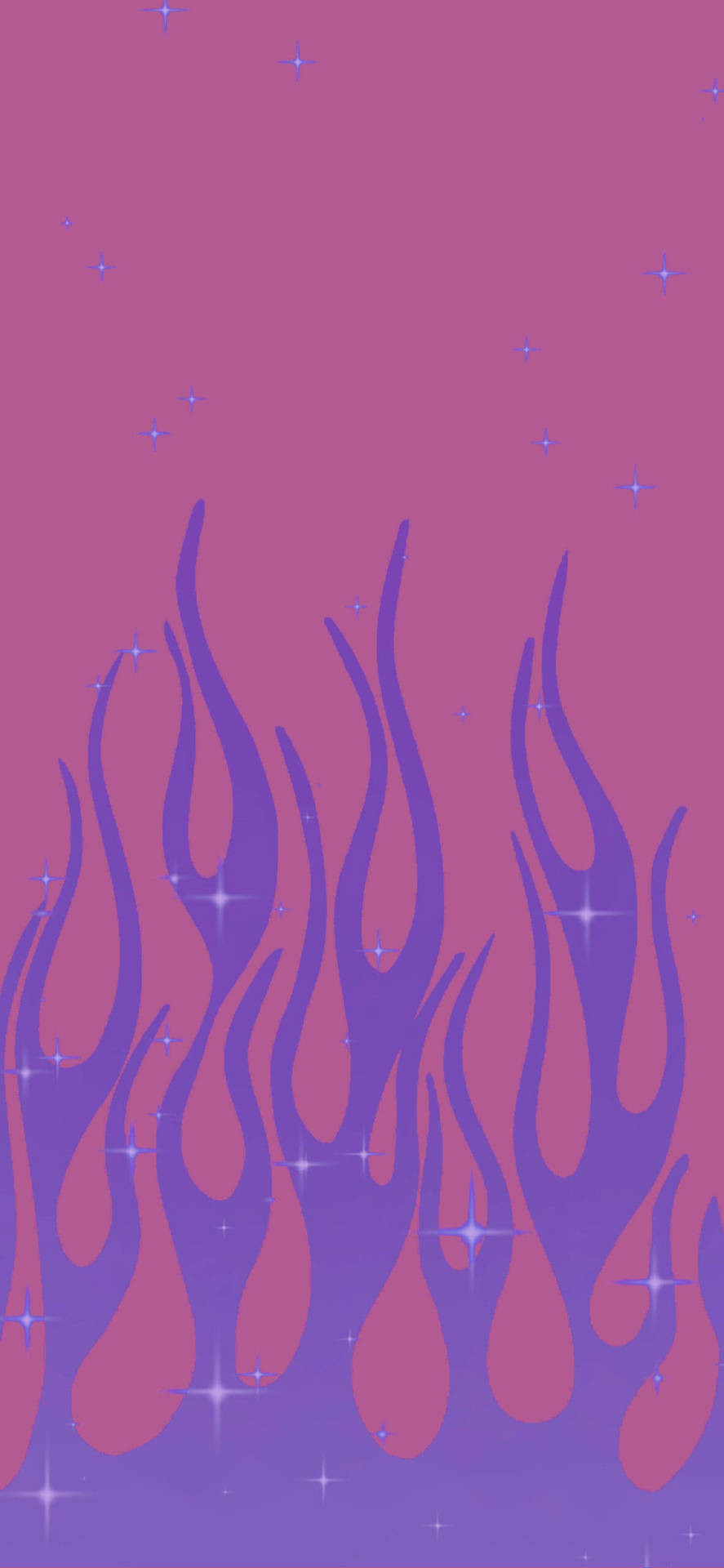 Kawaii Purple Flame Wallpaper