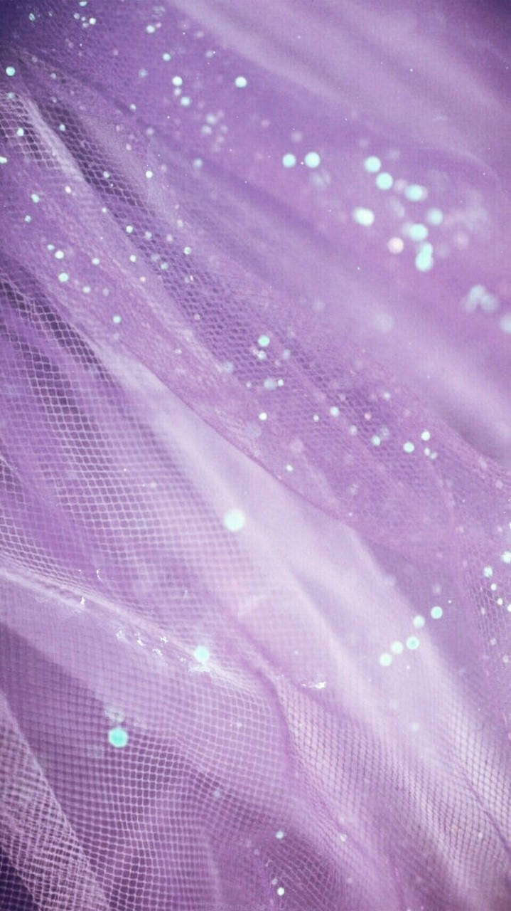 Kawaii Purple Sparkling Veil Close-up Wallpaper