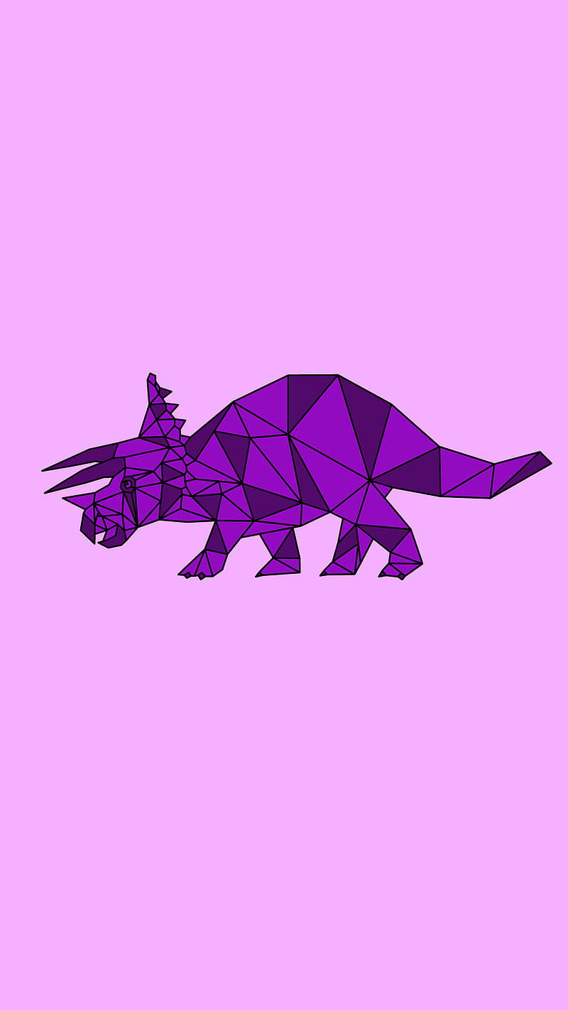 Kawaii Purple Triceratops Wallpaper