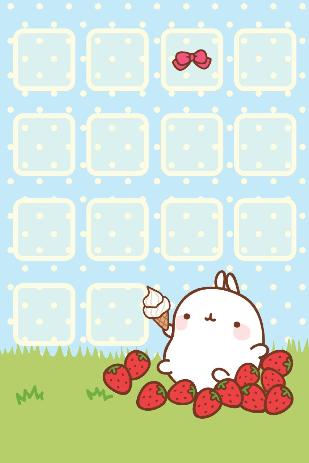 Kawaii Rabbit Iphone Art Wallpaper