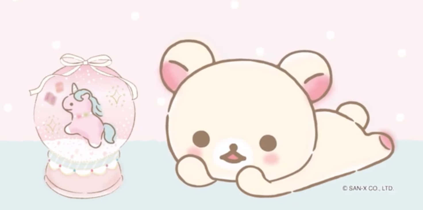 You will always be filled with joy by this friendly and cute Kawaii Rilakkuma. Wallpaper