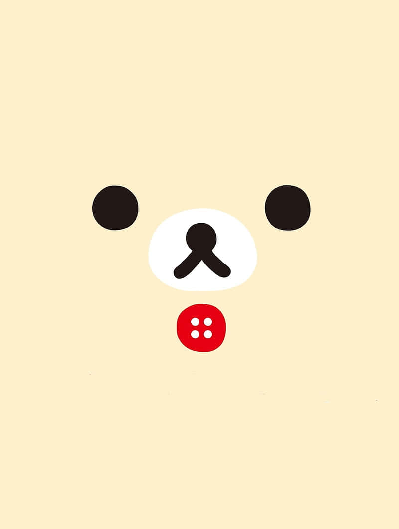 A Cartoon Bear With A Red Nose And Black Eyes Wallpaper