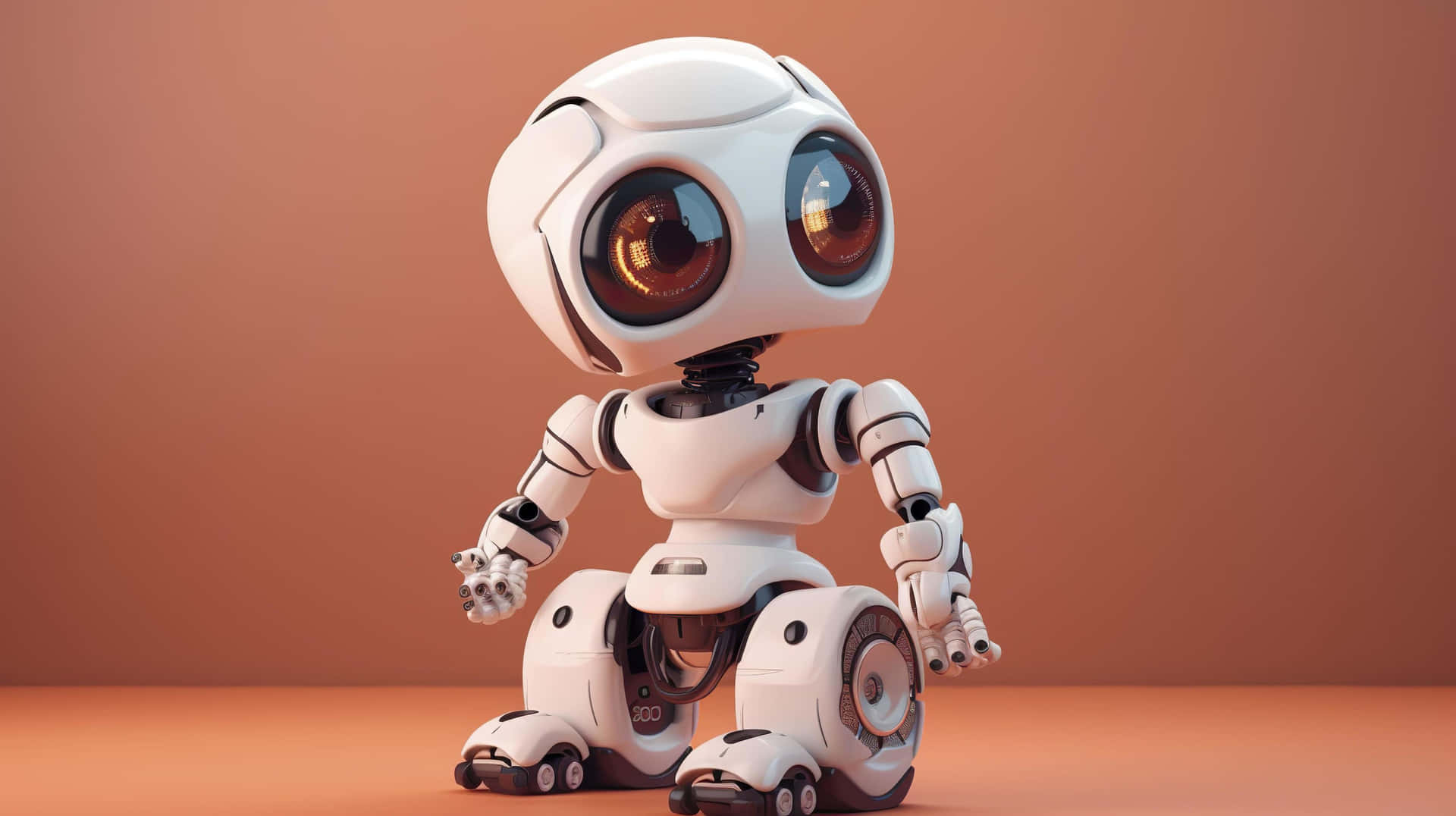 "An Adorable Kawaii Robot Ready for Adventure!" Wallpaper