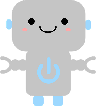 Kawaii Robot Cartoon Character PNG