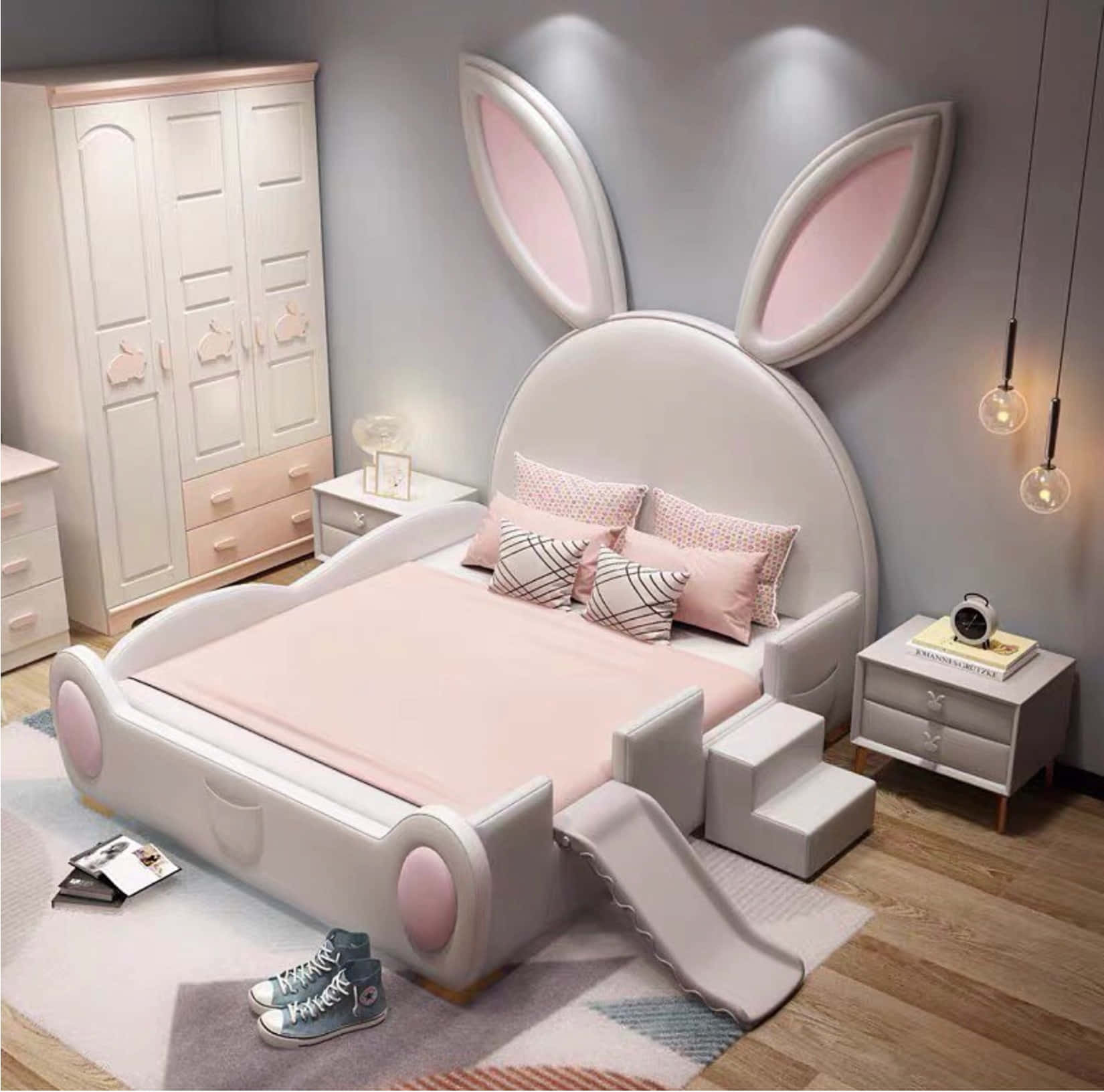 Kawaii Room with Pastel Colors and Cute Decorations Wallpaper