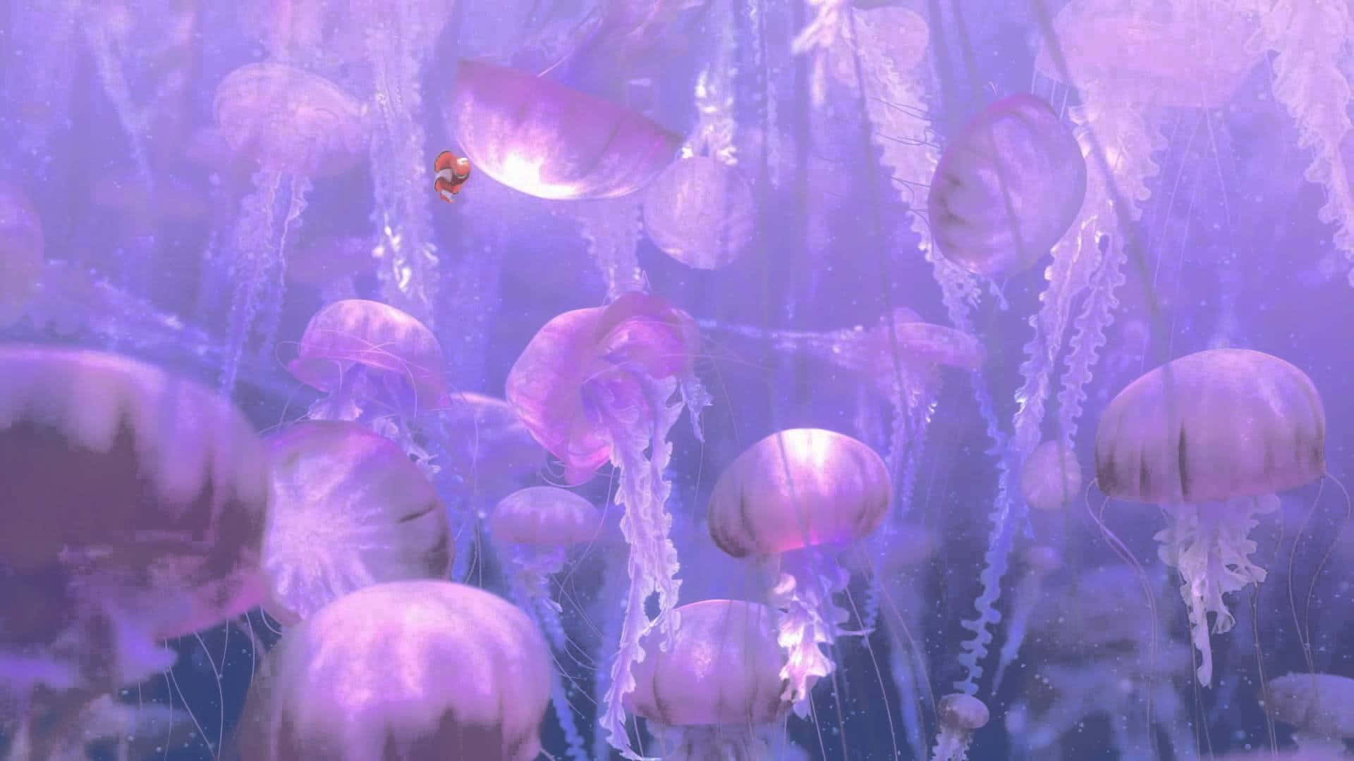 Adorablescriaturas Marinas Kawaii Disfrutando De La Vida Submarina Fondo de pantalla