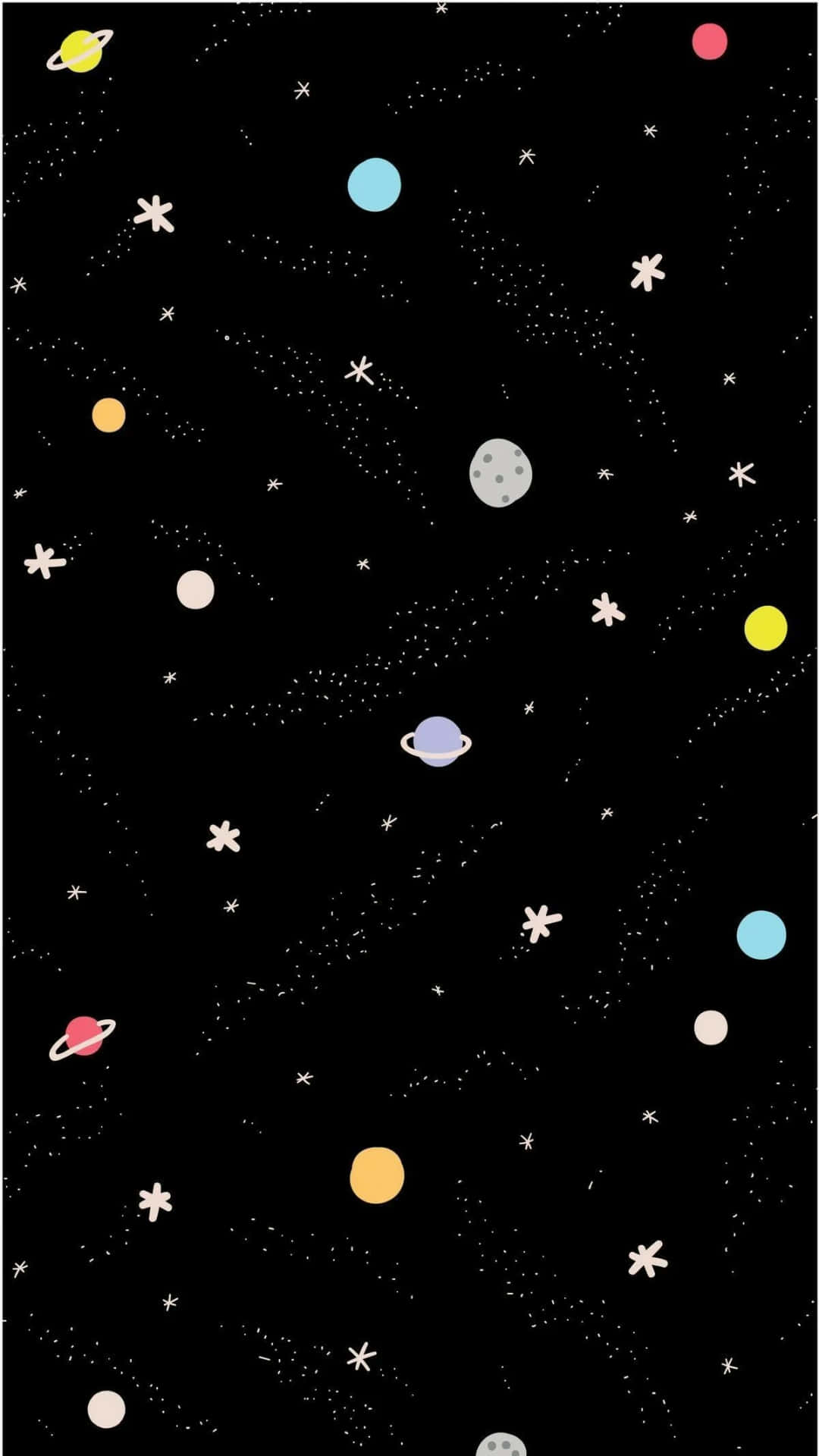 Kawaii Space Adventure Wallpaper
