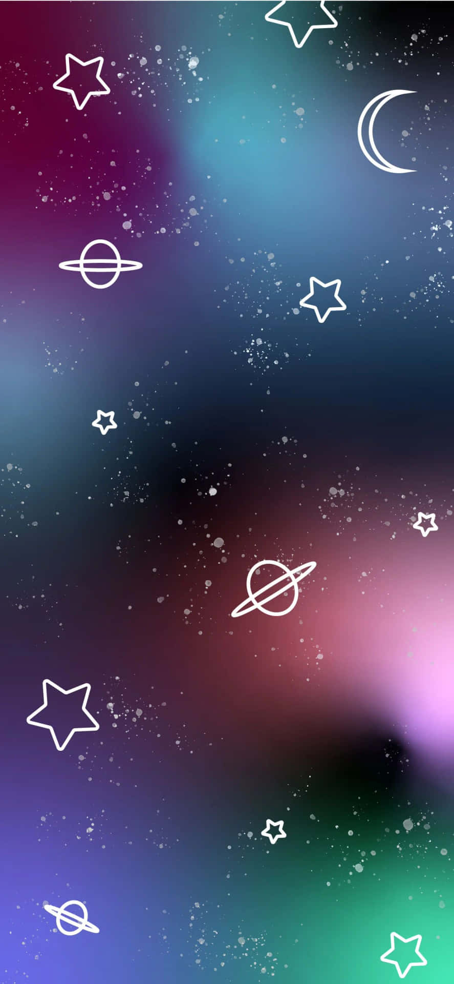 Adorable Kawaii Space Adventure Wallpaper