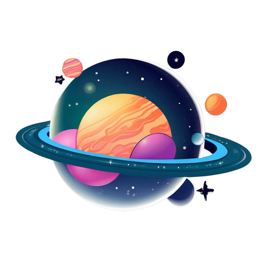 Download Kawaii Space Planets Png 16 | Wallpapers.com