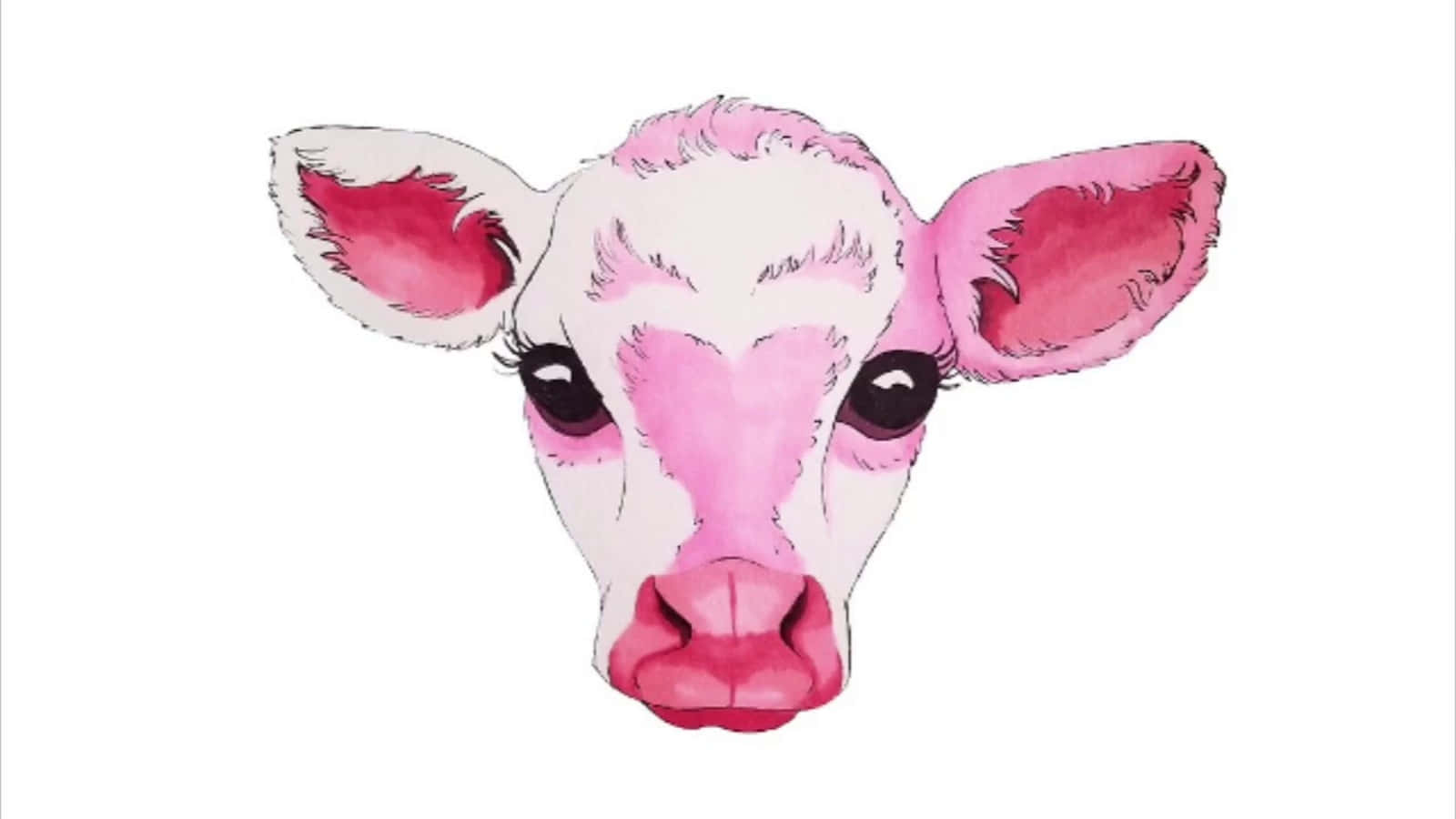 Розовые коровки. Розовая корова. Милая корова розовая. Розовая корова Эстетика. Клубничная корова.