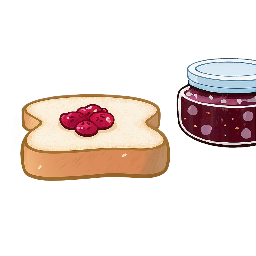 Kawaii Toast And Jam Png Uxg15 PNG